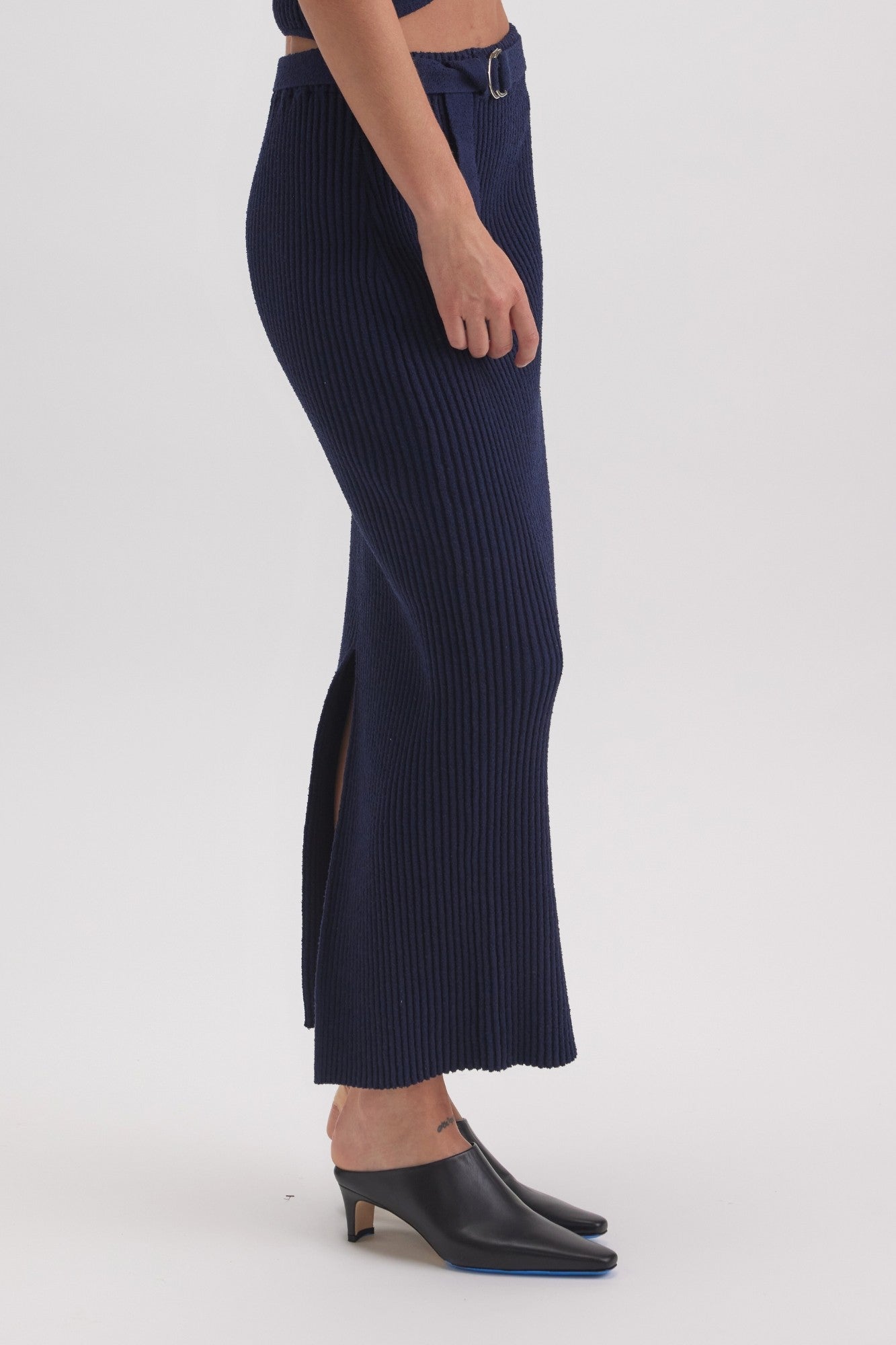 The Minimalist Ribbed Maxi Skirt