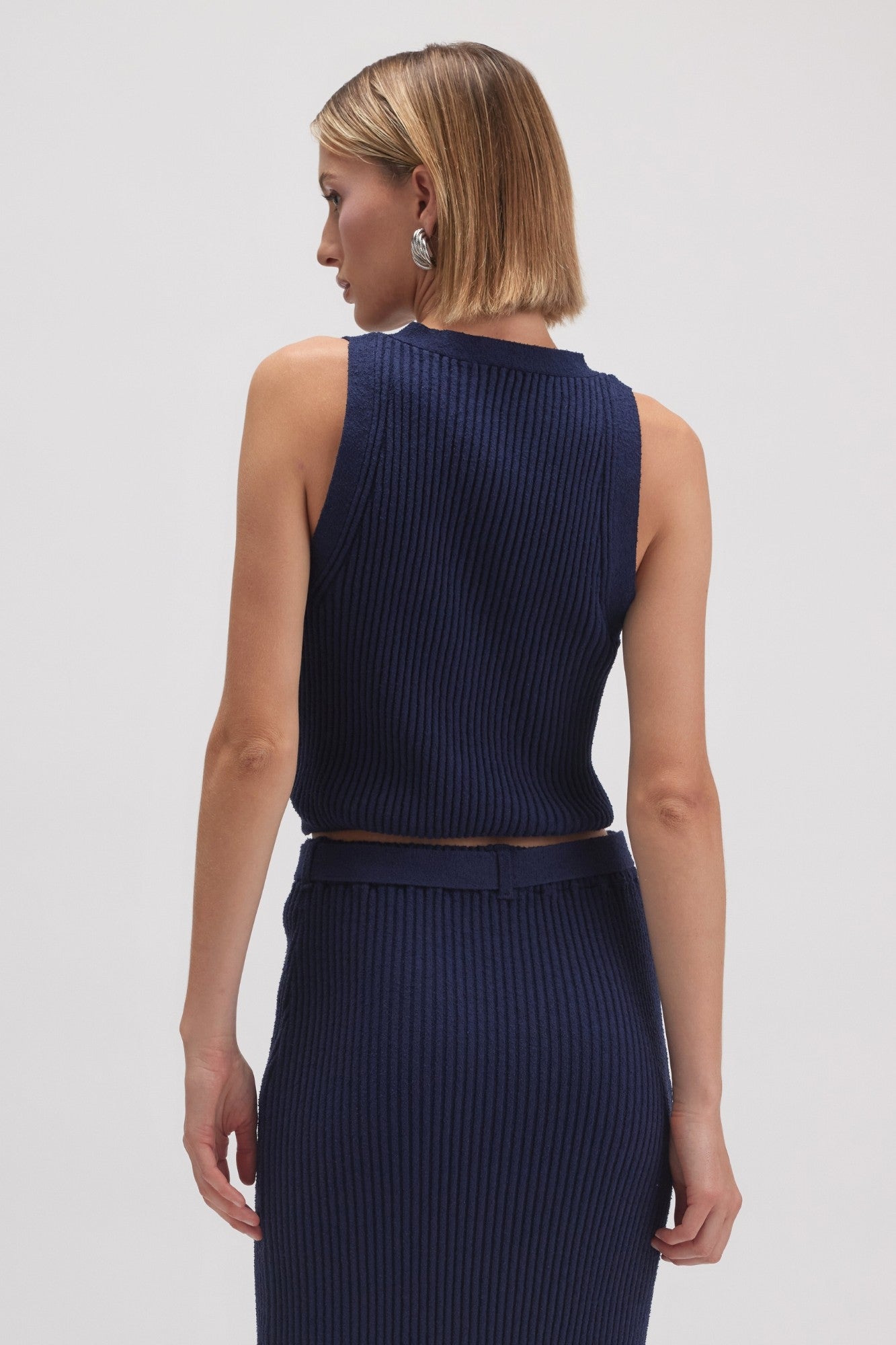 The Minimalist Ribbed Crop Vest