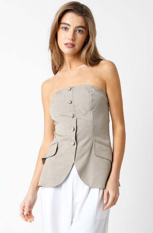 Alanis Top – Stylish Open Shoulder with Sleek Side Zipper